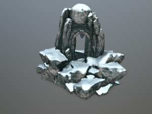 skull cave 3D 모델