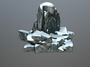 skull cave 3D 모델