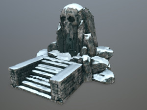 skull cave 3D 모델