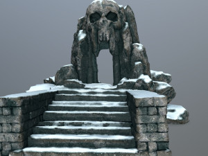 skull cave 3D 모델