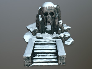 skull cave 3D 모델