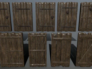 conjunto de porta Modelo 3D