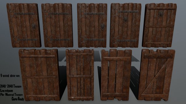 door set 3D Модель .c4d .max .obj .3ds .fbx .stl .blend 