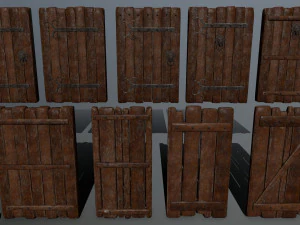 conjunto de porta Modelo 3D