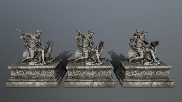 neptunestatue Modelo 3D .c4d .max .obj .3ds .fbx .stl .blend 