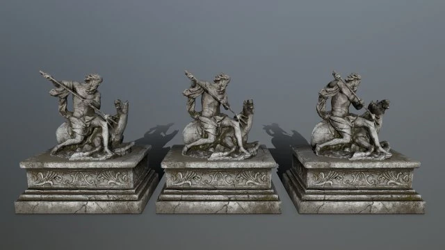 neptunestatue 3D Model .c4d .max .obj .3ds .fbx .stl .blend