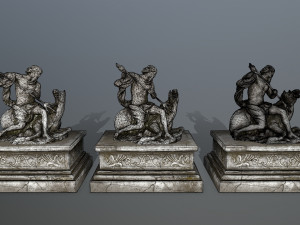 neptunestatue Modelo 3D