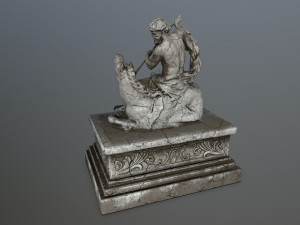 neptunestatue Modelo 3D