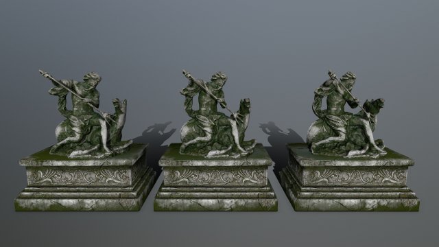 neptunestatue 3D Модель .c4d .max .obj .3ds .fbx .stl .blend 