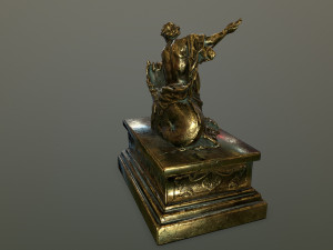 neptunestatue Modello 3D