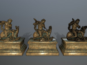 neptune staue 3D 모델