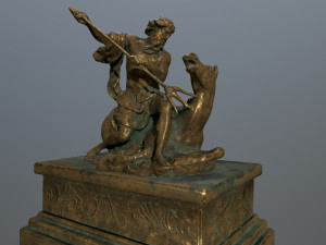 neptune staue 3D 모델