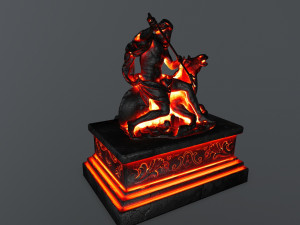 neptunestatue Modèle 3D