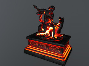 neptunestatue Modèle 3D
