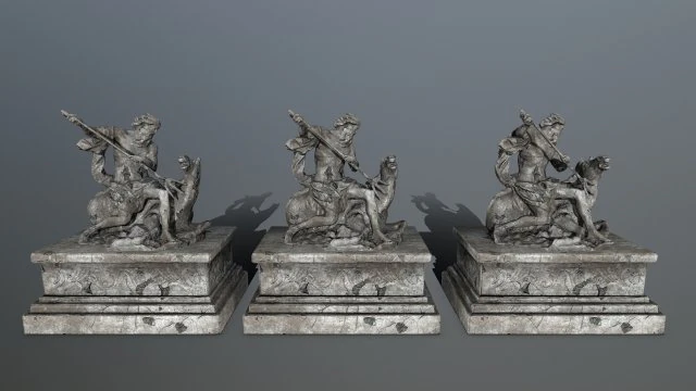 neptunestatue 3D Model .c4d .max .obj .3ds .fbx .stl .blend 