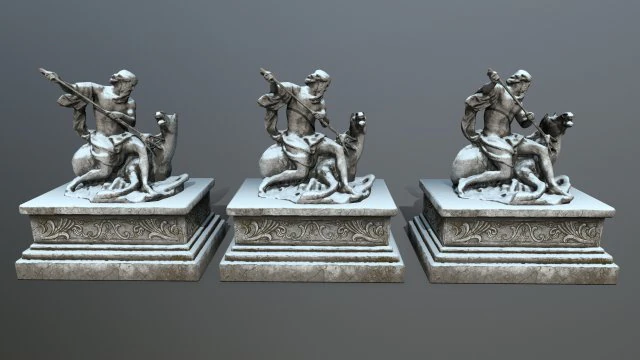neptunestatue 3D Model .c4d .max .obj .3ds .fbx .stl .blend 