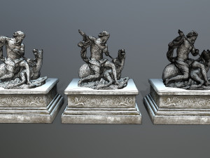 neptunestatue 3Dモデル
