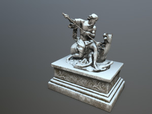 neptunestatue 3Dモデル