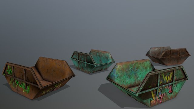 dumpster 3D-Modell .c4d .max .obj .3ds .fbx .stl .blend 