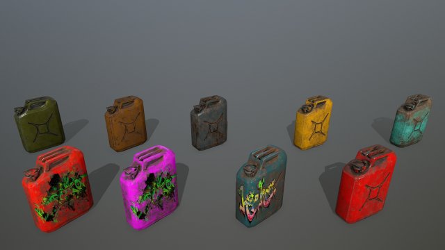 jerrycan 3D Model .c4d .max .obj .3ds .fbx .stl .blend 