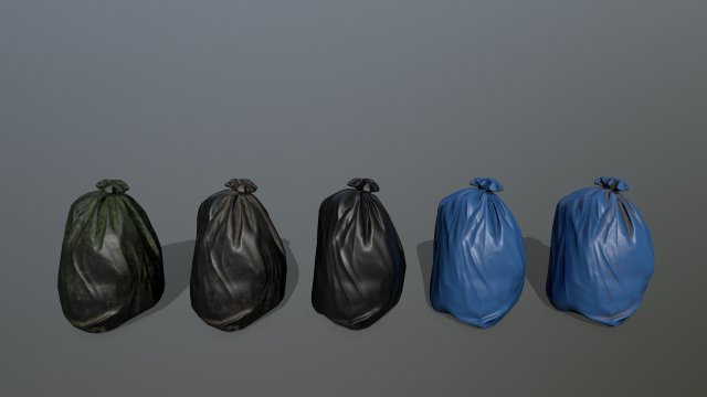 litter bag 3D Model .c4d .max .obj .3ds .fbx .stl .blend 
