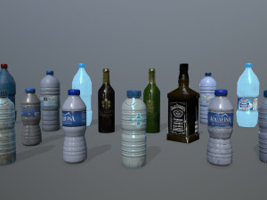bottle set Model 3D