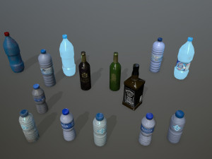 bottle set Model 3D