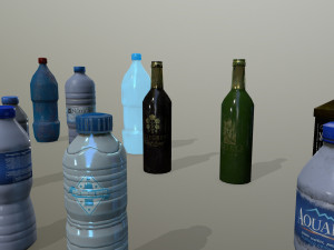 bottle set Model 3D