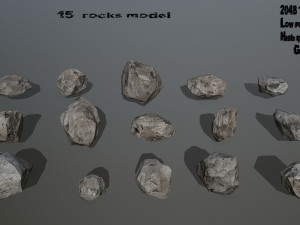 rocks set Modèle 3D