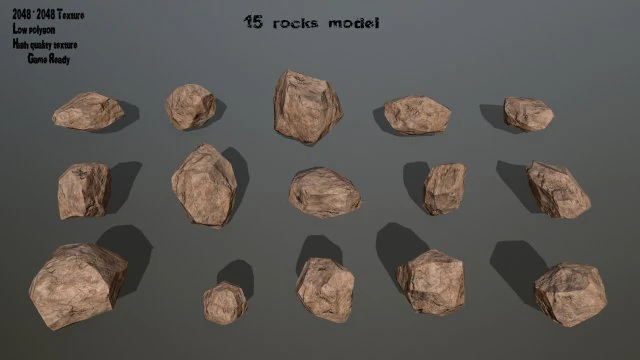 rocks 3D Model .c4d .max .obj .3ds .fbx .stl .blend 