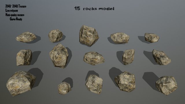 rocks 3D मॉडल .c4d .max .obj .3ds .fbx .stl .blend 