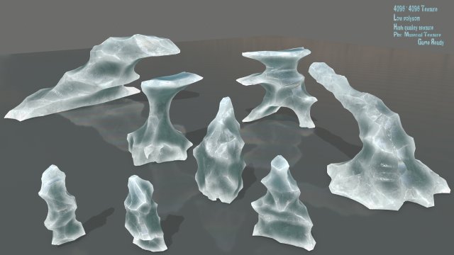 iceberg 3D Модель .c4d .max .obj .3ds .fbx .stl .blend 