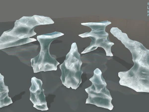 g&oacute;ra lodowa Model 3D