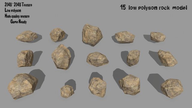 rocks 3D 模型 .c4d .max .obj .3ds .fbx .stl .blend 