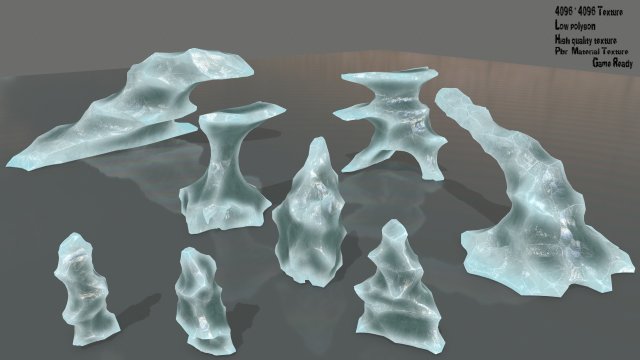 icebergset 1 Modèle 3D .c4d .max .obj .3ds .fbx .stl .blend 