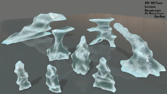 icebergset 1 3D Model .c4d .max .obj .3ds .fbx .stl .blend 