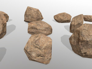 desert rocks 3D मॉडल