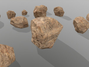 desert rocks 3D मॉडल