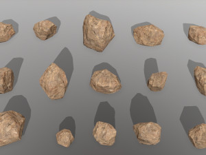desert rocks 3D मॉडल