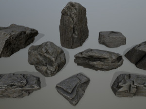 rocks set 3Dモデル