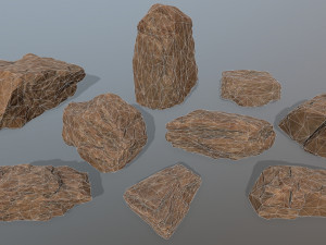 desert rocks 3D 모델