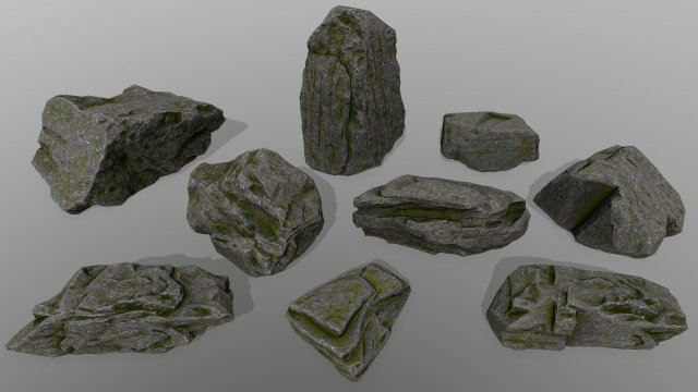 rocks 3Dモデル .c4d .max .obj .3ds .fbx .stl .blend 