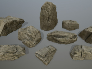 rocks set Modello 3D