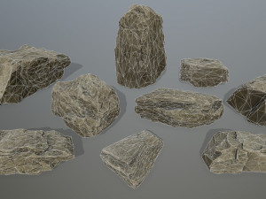 rocks set 3D 모델