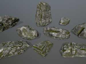 forest rocks set 3D Модель