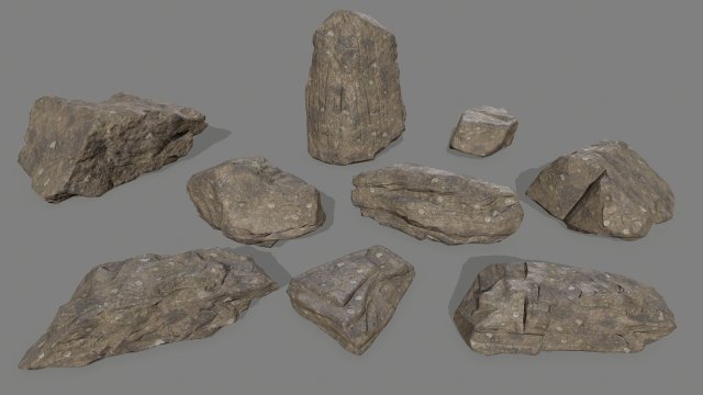 rocks 3D मॉडल .c4d .max .obj .3ds .fbx .stl .blend 