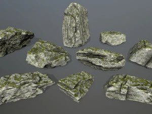 bosrotsen ingesteld 3D Model