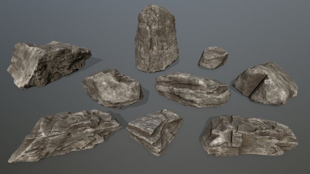 rocks Modello 3D .c4d .max .obj .3ds .fbx .stl .blend 