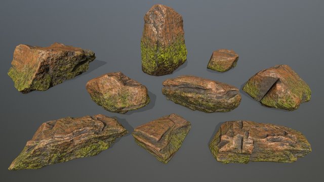 rocks 3D Model .c4d .max .obj .3ds .fbx .stl .blend 