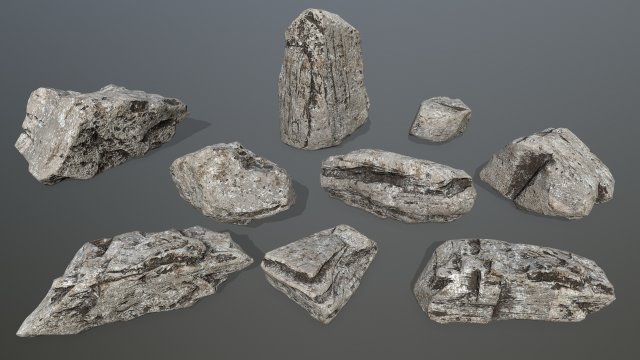 rocks Model 3D .c4d .max .obj .3ds .fbx .stl .blend 